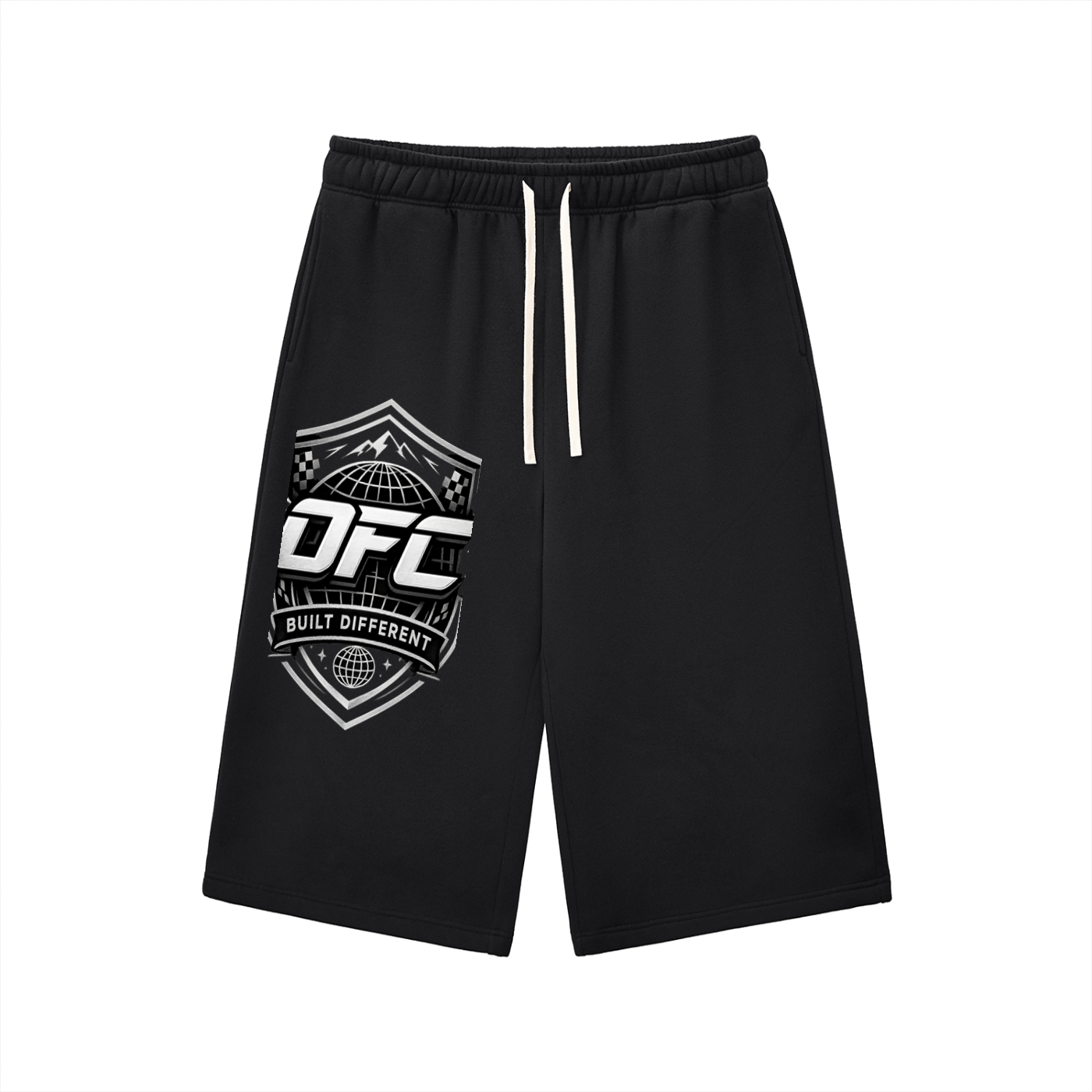 Relaxed Drawstring Three-quarter Sweatpants